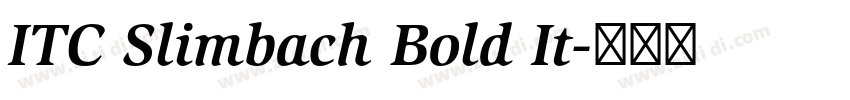 ITC Slimbach Bold It字体转换